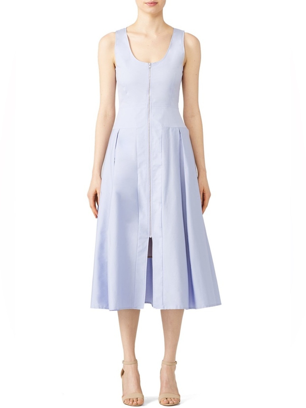 Hunter Bell Lavender Poppy Zip Midi Sun Dress Size 4